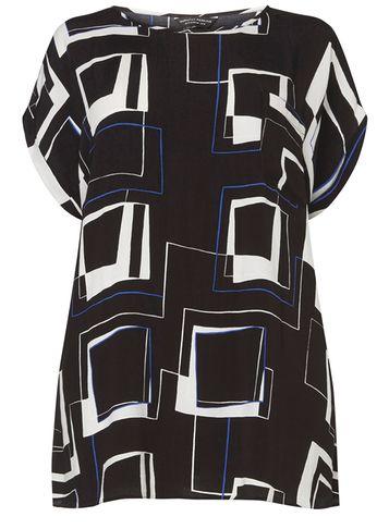 Dorothy Perkins *dp Curve Cobalt Square Zip Back Top