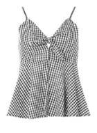 Dorothy Perkins *vero Moda Black And White Peplum Top