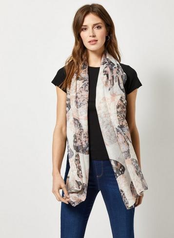 Dorothy Perkins Multi Colour Oversized Butterfly Scarf