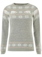 Dorothy Perkins Grey Polar Bear Fair Isle Jumper