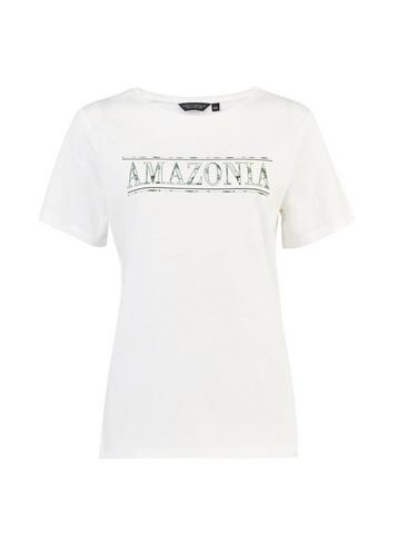 Dorothy Perkins White 'amizonia' Motif T-shirt