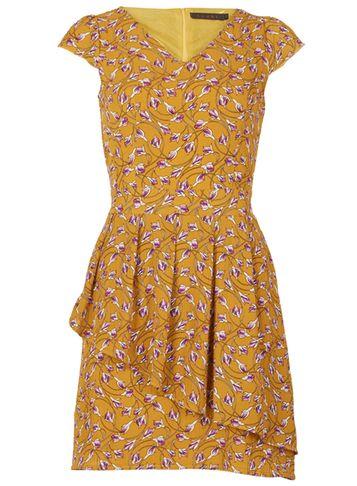 Dorothy Perkins *tenki Mustard Tulip Layered Dress