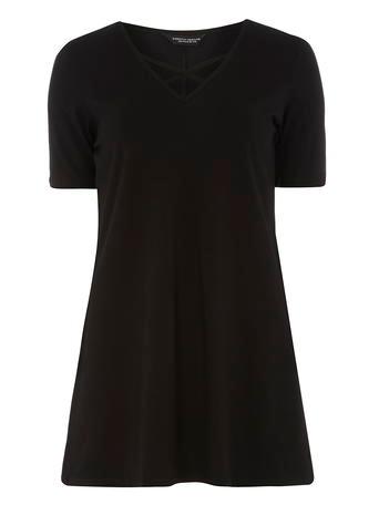 Dorothy Perkins Black Cross Strap Tunic
