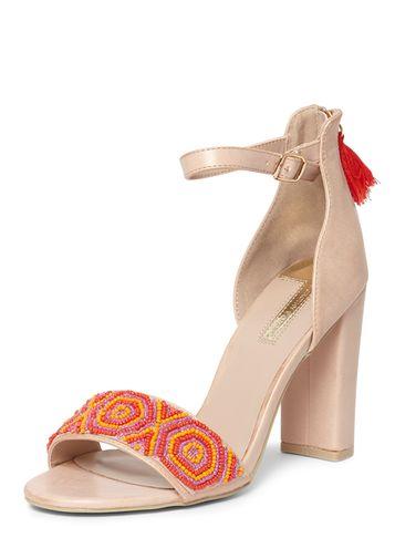 Dorothy Perkins Nude 'sizzle' Beaded Sandals