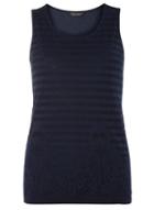 Dorothy Perkins Navy Mesh Lace Front Shell Top
