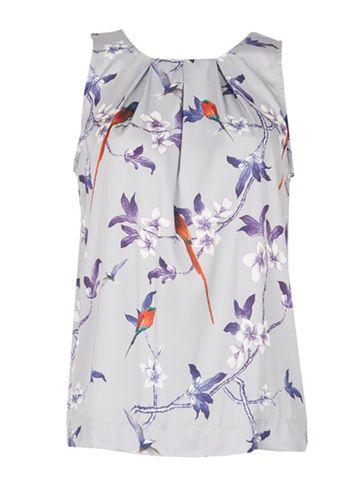Dorothy Perkins *tenki Silver Floral Blouse