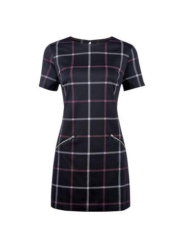 Dorothy Perkins Black And Wine Zip Tunic Top