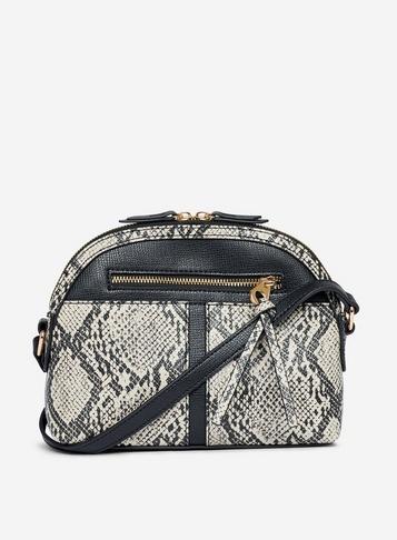 Dorothy Perkins Snake Zip Front Cross Body Bag