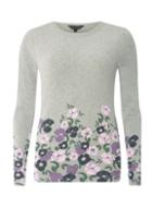 Dorothy Perkins Grey Floral Print Hem Jumper