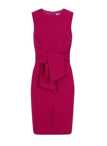 *paper Dolls Magenta Tie Waist Bodycon Dress