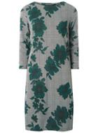 Dorothy Perkins *tall Multi Coloured Checked And Floral Jacquard Shift Dress