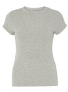 Dorothy Perkins Grey Rib Textured High Neck Tee