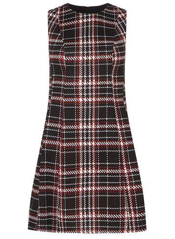 Dorothy Perkins Red Checked Fit And Flare Dress