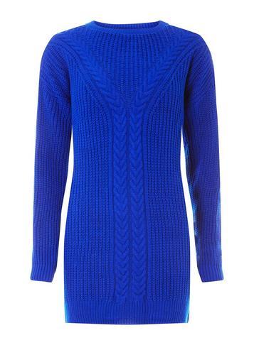 Dorothy Perkins Cobalt Cable Tunic Jumper