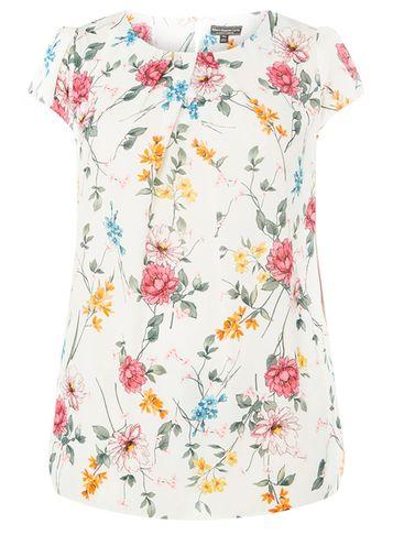 Dorothy Perkins *billie & Blossom Curve White Floral Print Shell Top