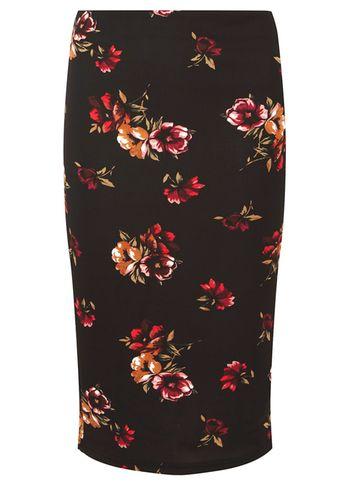 Dorothy Perkins Black Chestnut Scuba Pencil Skirt