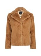 Dorothy Perkins Caramel Plush Short Faux Fur Coat