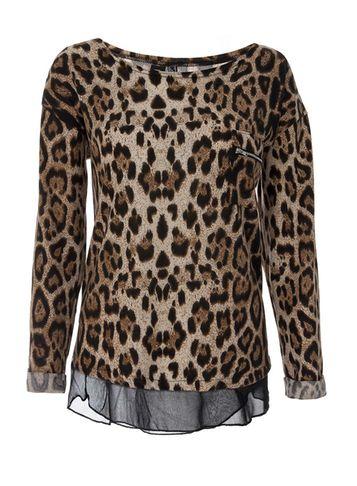 Dorothy Perkins *quiz Leopard Light Knit Print Top