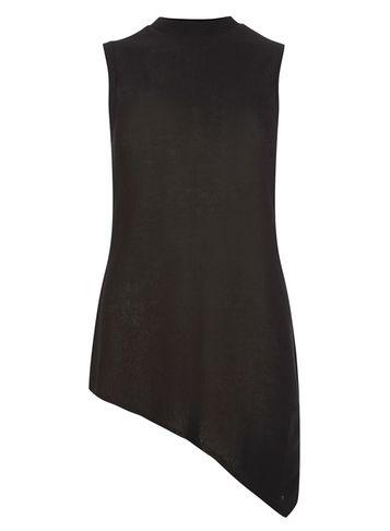 Dorothy Perkins Black Sleeveless Asymmetric Top