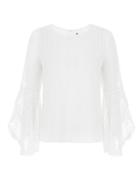 Dorothy Perkins *quiz White Lace Swing Frill Top
