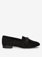 Dorothy Perkins Black Laser Chain Loafers