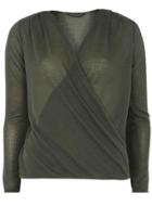 Dorothy Perkins Khaki Wrap Jersey Knit