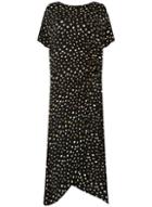 Dorothy Perkins *dp Curve Black Spotted Manipulated Wrap Dress