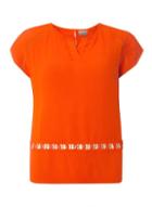 Dorothy Perkins *vero Moda Orange Crochet Detail Top