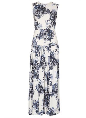Dorothy Perkins *feverfish Cream Pleated Maxi Dress