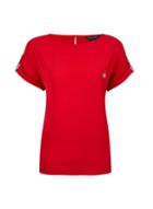Dorothy Perkins Red Button Pocket T-shirt