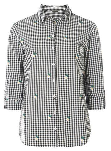 Dorothy Perkins Gingham Embroidered Shirt