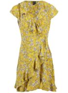 Dorothy Perkins *izabel London Mustard Wrap Tea Dress