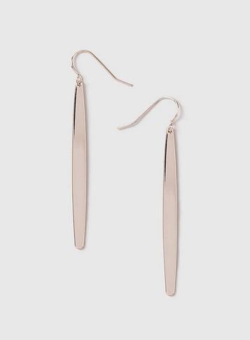 Dorothy Perkins Rose Gold Look Metal Drop Earrings
