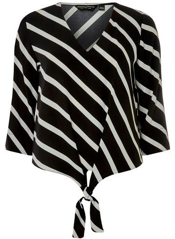Dorothy Perkins Black Monochrome Striped T-shirt