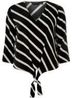 Dorothy Perkins Black Monochrome Striped T-shirt