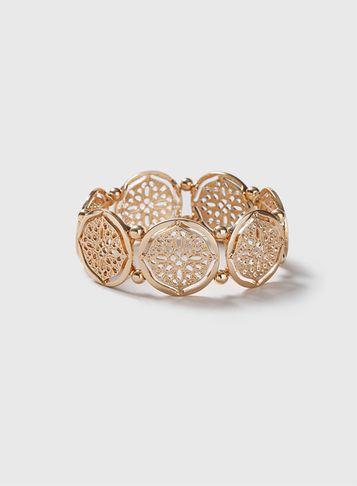 Dorothy Perkins Gold Filigree Stretch Bracelet