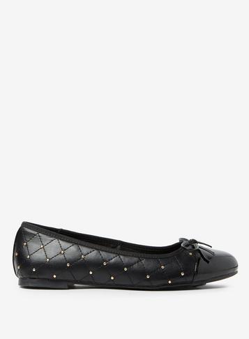 Dorothy Perkins Wide Fit Black Pu Petra Pumps