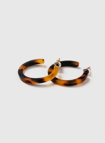 Dorothy Perkins Brown Rhinestone Mini Resin Hoop