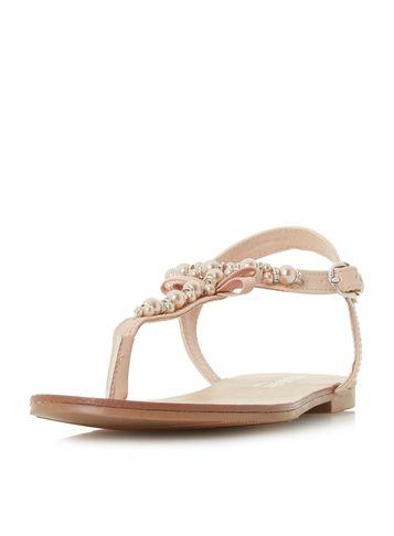 Dorothy Perkins *head Over Heels By Dune Nude 'lucci' Sandals