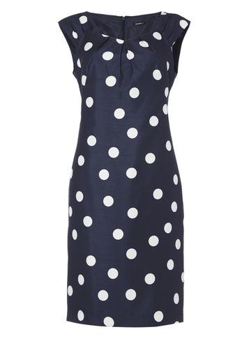 Dorothy Perkins *roman Originals Navy Polka Dot Dress