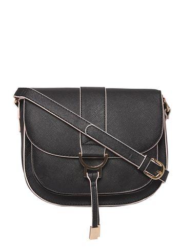 Dorothy Perkins Black U Bar Saddle Crossbody Bag