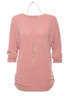 Dorothy Perkins *quiz Terracotta Ruched Knitted Top