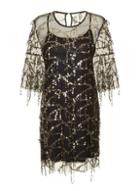 Dorothy Perkins *girls On Film Gold Sequin Shift Dress