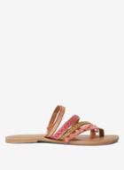 Dorothy Perkins Pink Costa Rica Beaded Mule Sandals