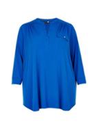 Dorothy Perkins *dp Curve Cobalt Interlock Twist Yarn Zip Shirt