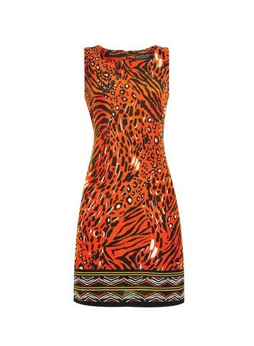 Dorothy Perkins Red Animal Boarder Shift Dress