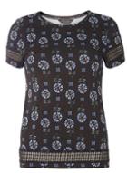 Dorothy Perkins Black Floral Lace Insert Tee