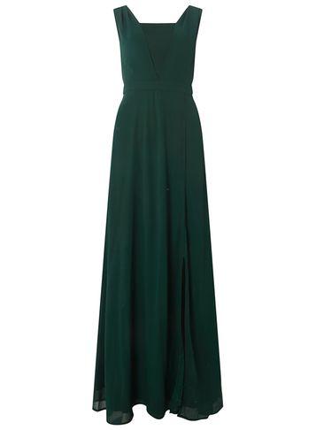 Dorothy Perkins Green Satin Cowl Neck Maxi Dress