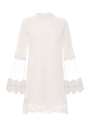 Dorothy Perkins *quiz Cream Lace Floral Shift Dress