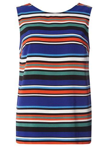 Dorothy Perkins Orange Stripe Bow Back Top
